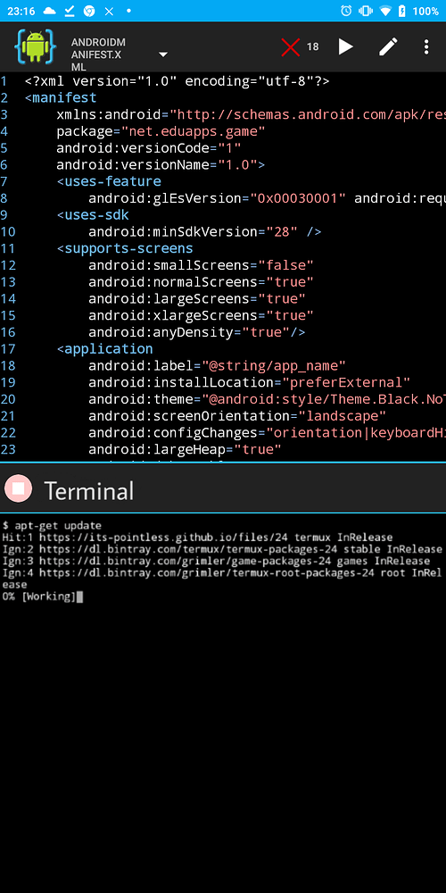 android terminal emulator command list